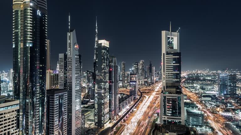 aerial skyline view dubai