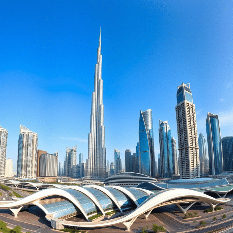 dubai real estate with modern buildings