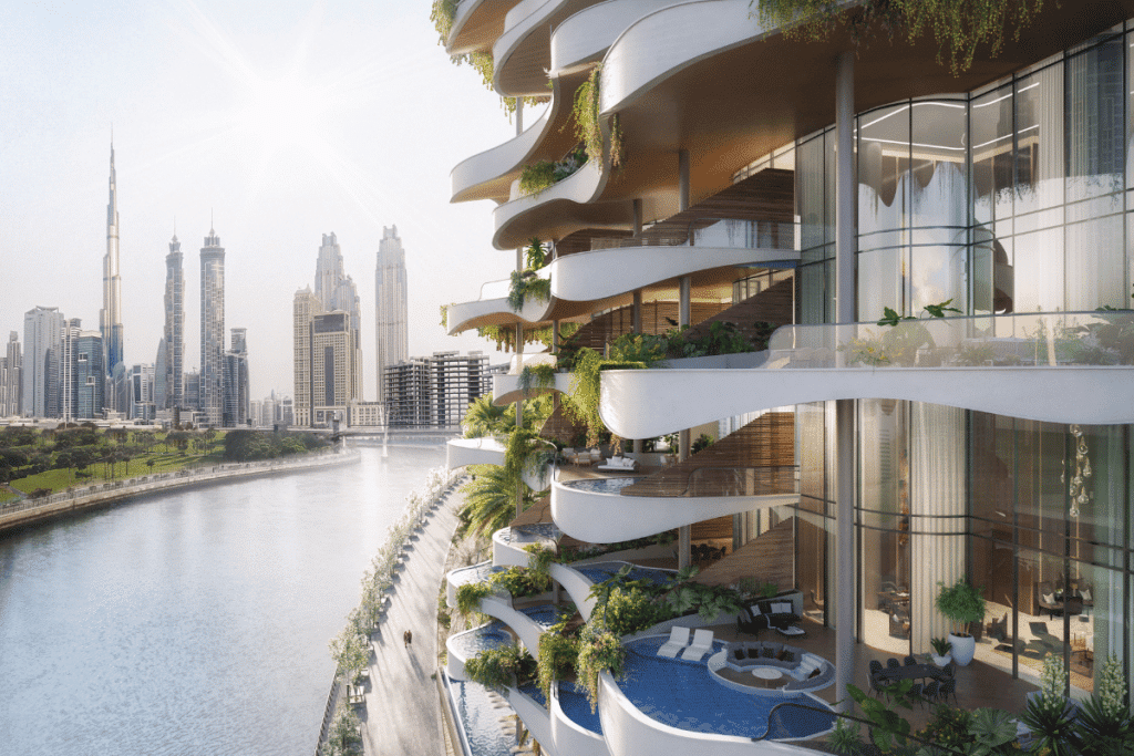 view from apartment to burj khalifa