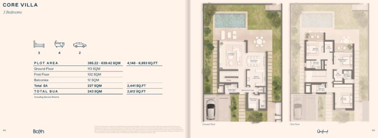 ora bayn 3 bedroom core villas