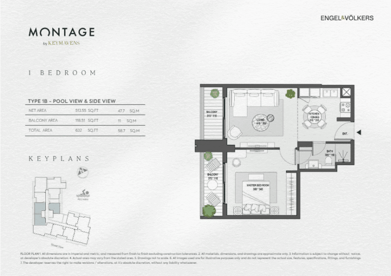 KEY mavens montage 1bhk type 1B