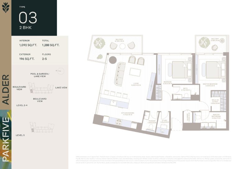 DEYAAR Alder 2 BHK TYPE 03