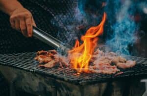 bbq area.