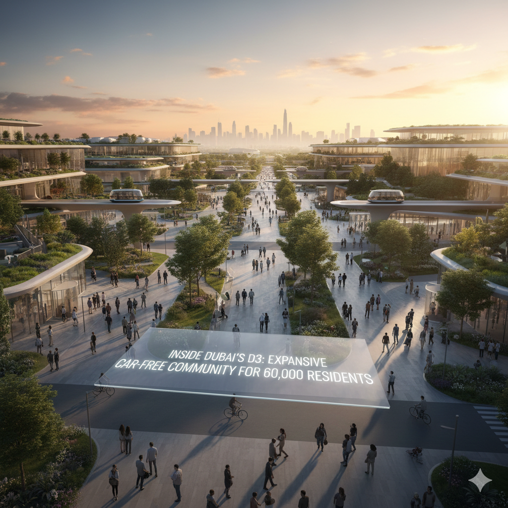 Inside Dubai's d3: Expansive Car-Free Community for 60,000 Residents