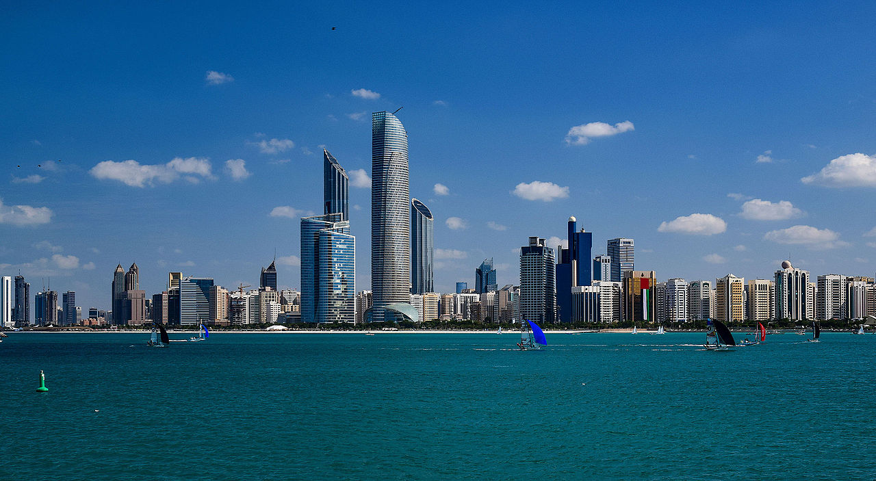 Abu dhabi skyline.